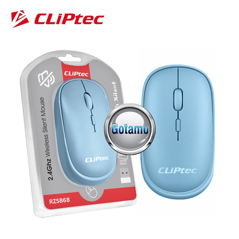 Begarsė bevielė pelė Cliptec Xilent pastelinės mėlynos