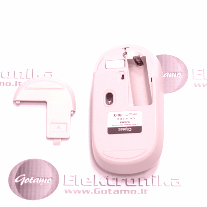 Begarsė bevielė pelė Cliptec Xilent pastelinės rožinės spalvos 3 Begarsė bevielė pelė Cliptec Xilent pastelinės rožinės