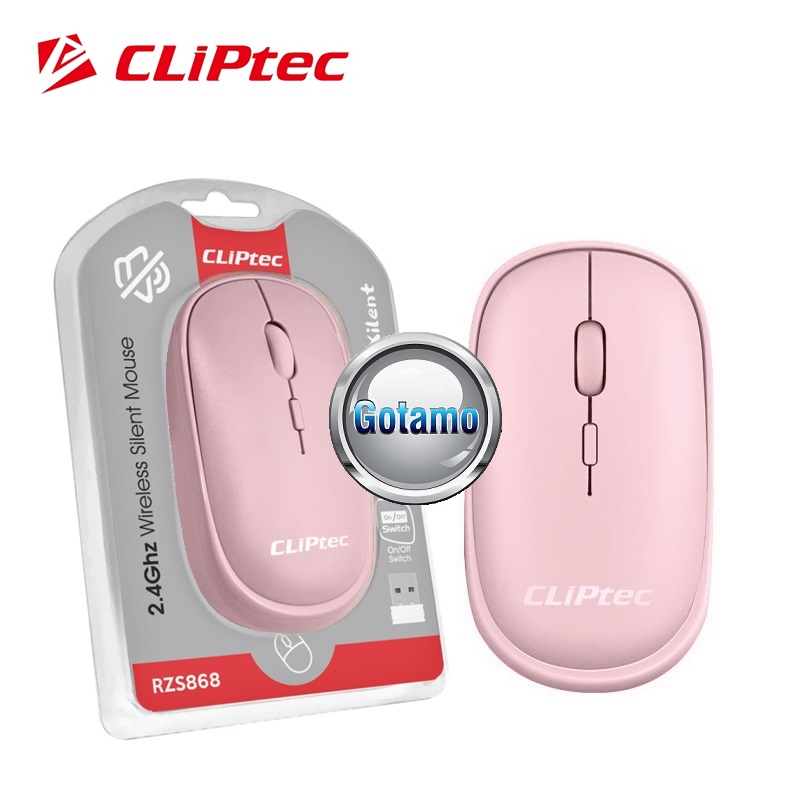 Begarsė bevielė pelė Cliptec Xilent pastelinės rožinės