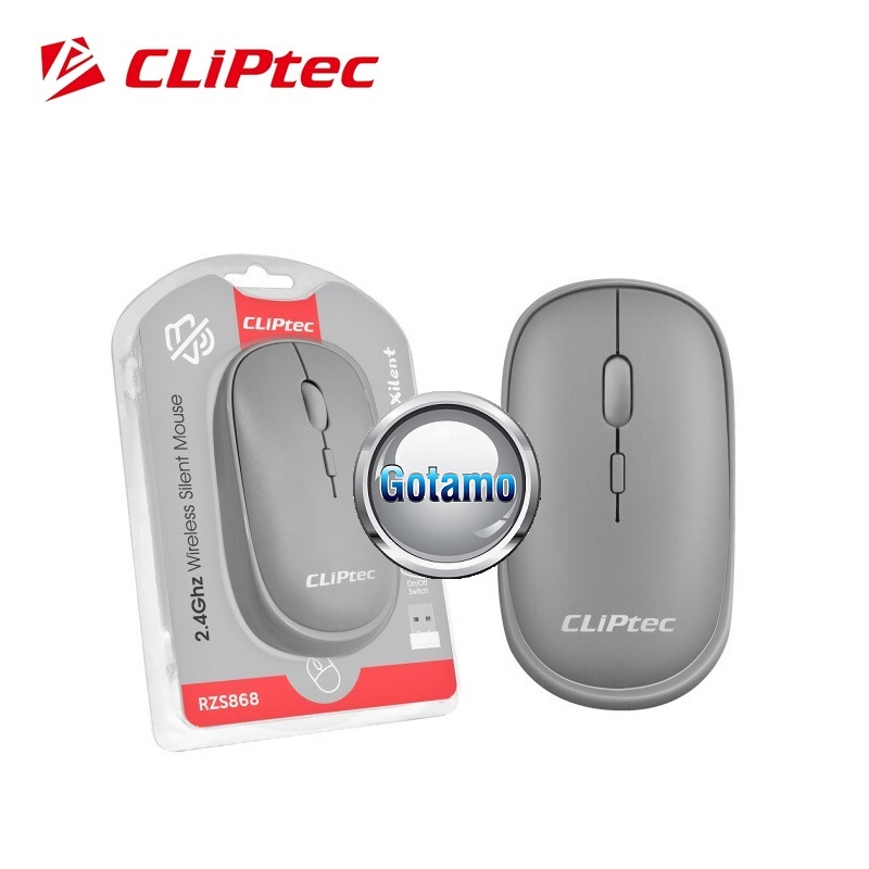 Begarsė bevielė pelė Cliptec Xilent pilkos