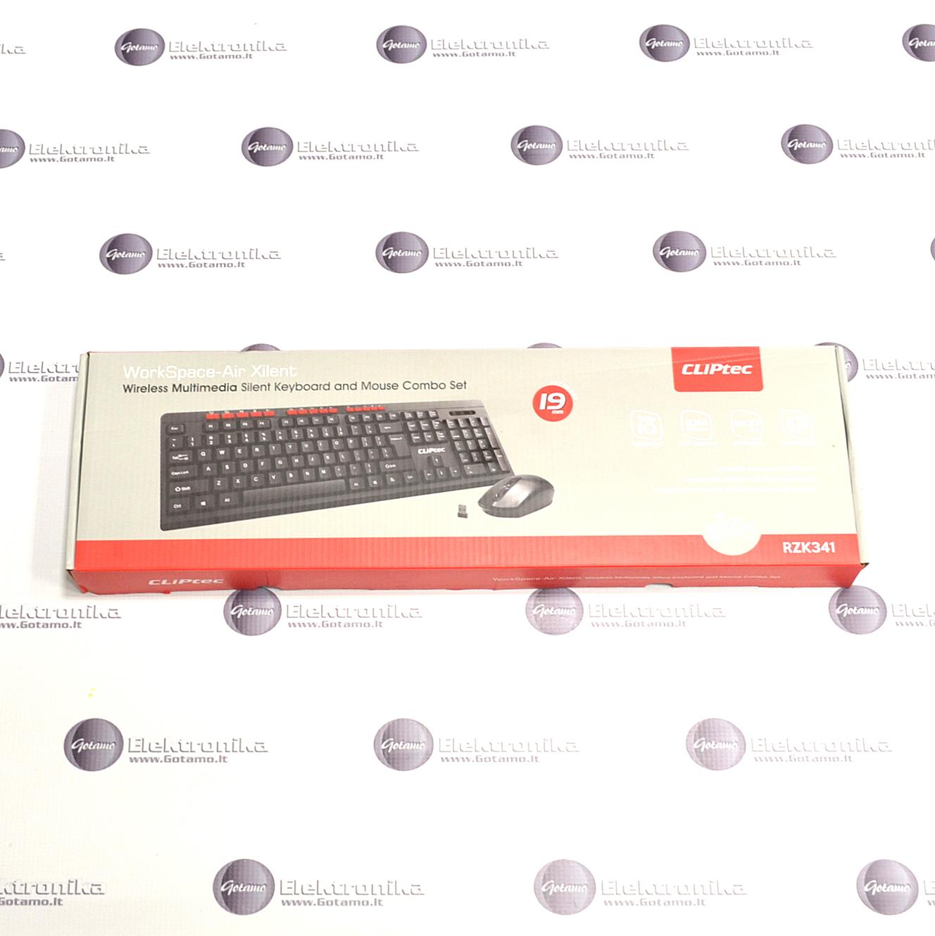 Belaidė klaviatūra ir pelė Cliptec WorkSpace-Air Xilent begarsės 2 Belaidė klaviatūra ir