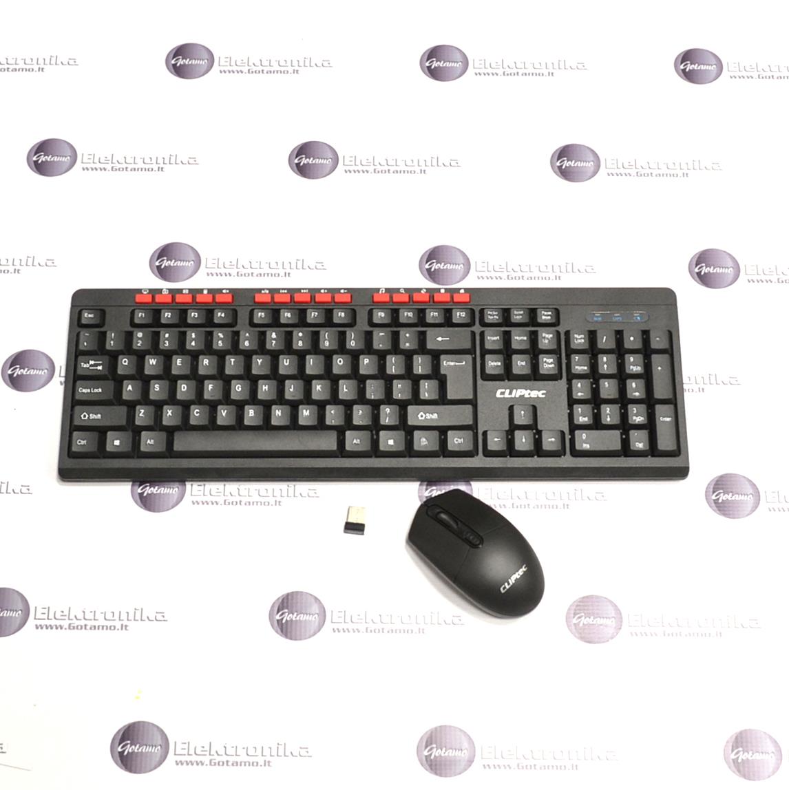 Belaidė klaviatūra ir pelė Cliptec WorkSpace-Air Xilent begarsės 3 Belaidė klaviatūra ir