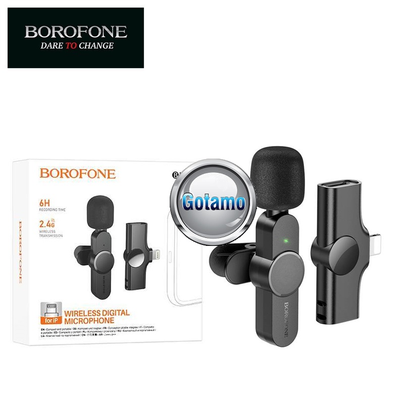 Belaidis mikrofonas Apple Lightning Borofone telefonui