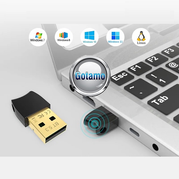 Bluetooth 5.3 adapteris kompiuteriui su USB jungtimi 4 Bluetooth 5.3 adapteris