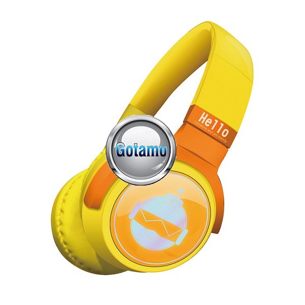Bluetooth ausinės GJBY Hello geltonos