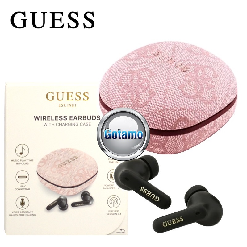 Bluetooth ausinės Guess Earbuds šviesiai rožinės