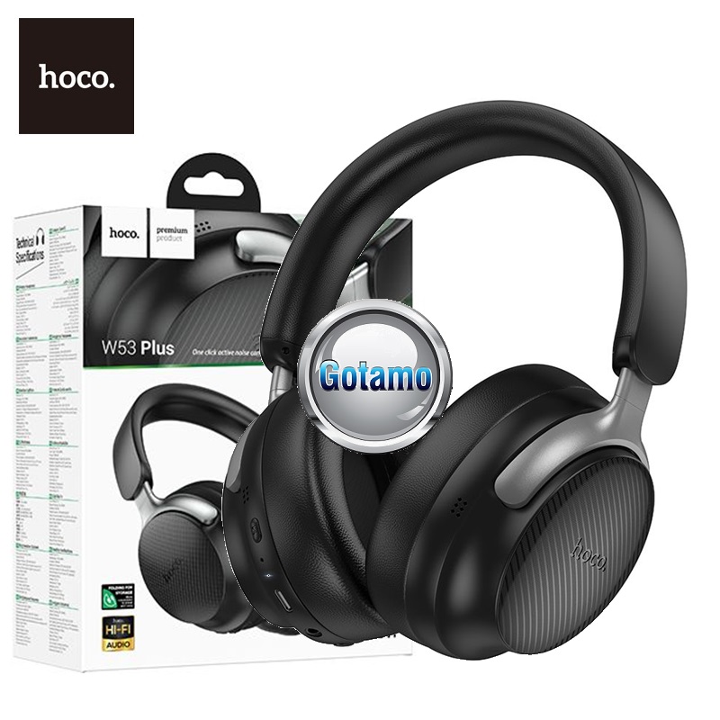 Bluetooth ausinės Hoco W53 Plus juodos