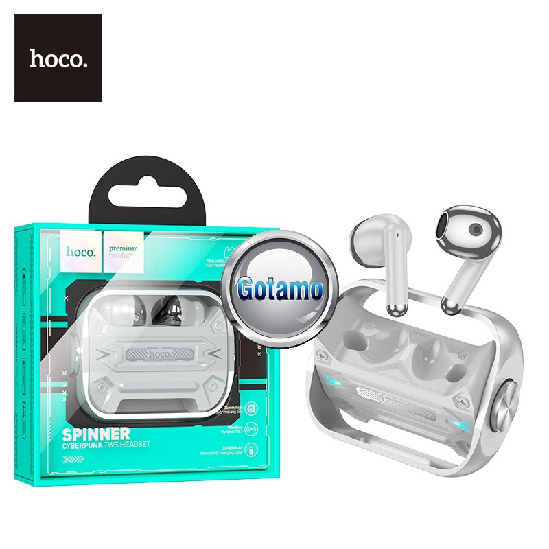 Bluetooth ausinės Hoco Spinner pilkos