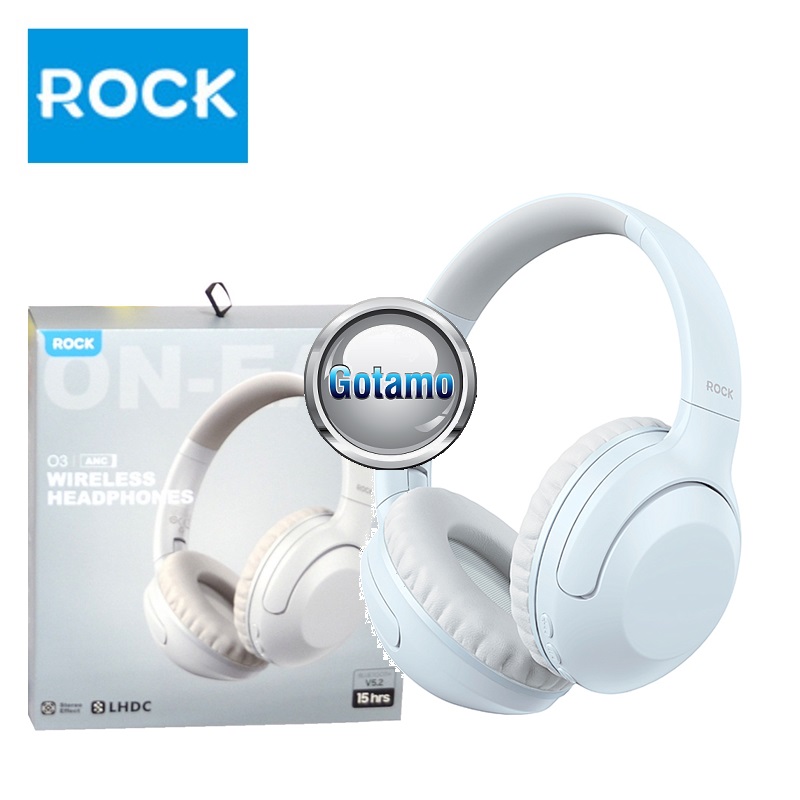 Bluetooth ausinės Rock ANC šviesiai pilkos