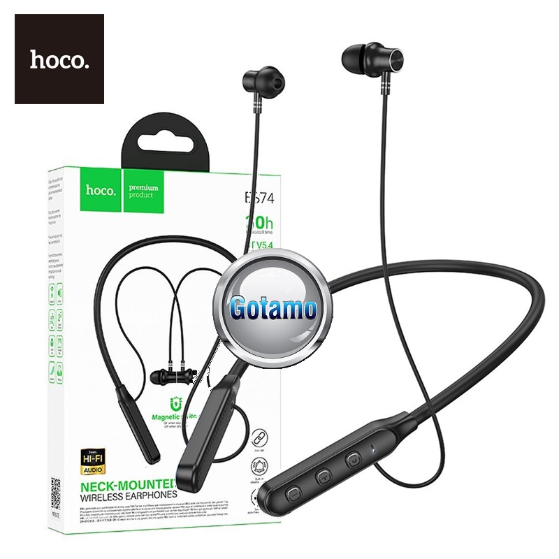 Bluetooth ausinės sportui Hoco ES74 juodos