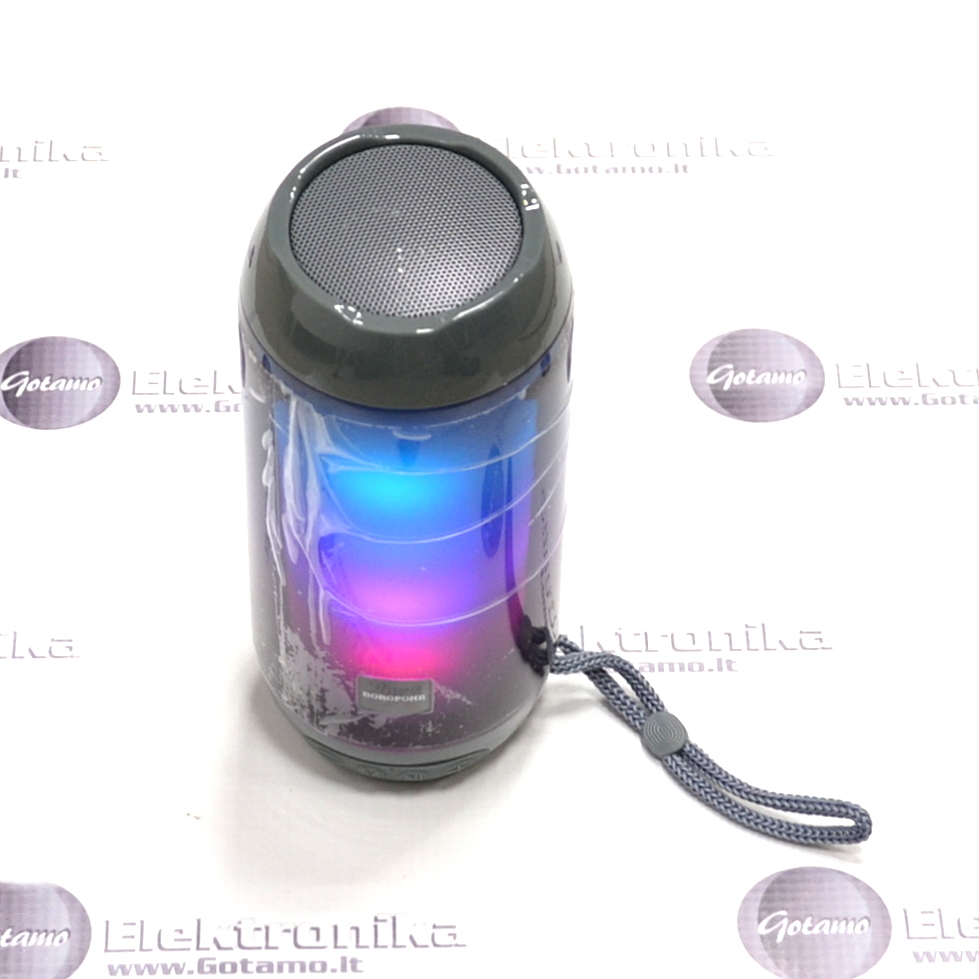 Bluetooth garsiakalbis kolonėlė Borofone True Wireless Stereo FM pilkos spalvos 3 Borofone True Wireless Stereo FM pilkos spalvos kolonėlė 3
