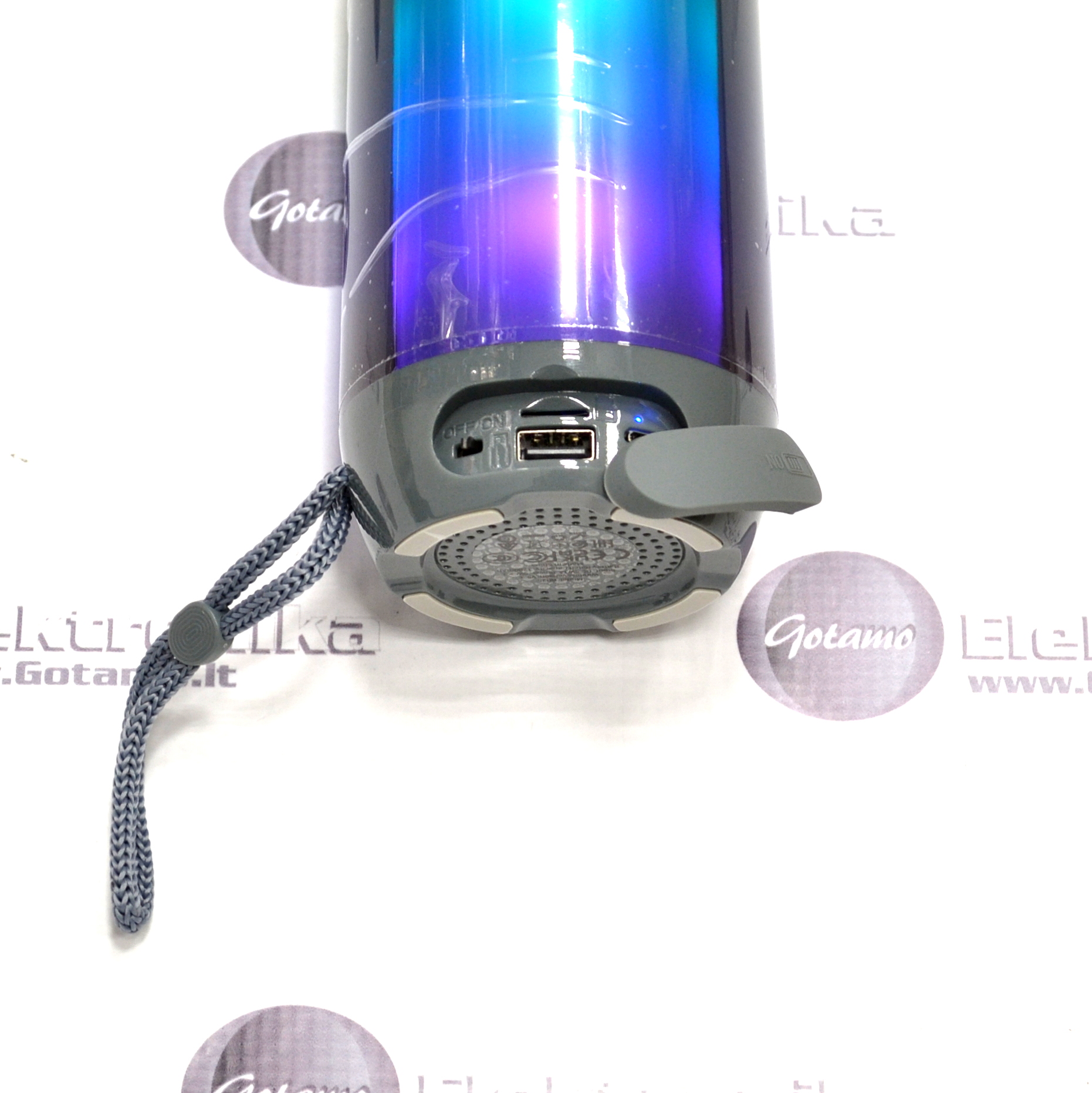 Bluetooth garsiakalbis kolonėlė Borofone True Wireless Stereo FM pilkos spalvos 4 Borofone True Wireless Stereo FM pilkos spalvos kolonėlė 4