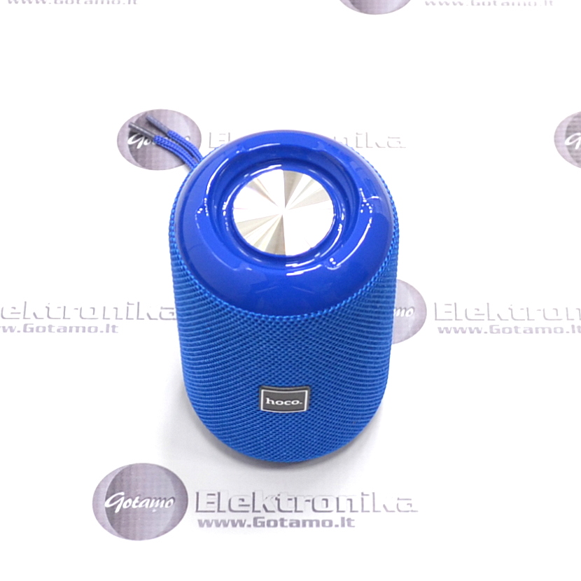 Bluetooth garsiakalbis kolonėlė Hoco IPX5 5W mėlynos spalvos 2 Bluetooth kolonėlė Hoco IPX5 mėlynos spalvos garsiakalbis 2