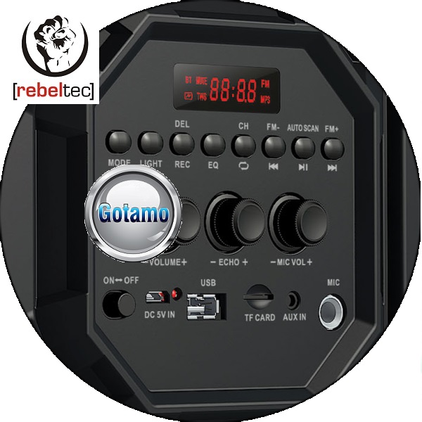 Bluetooth garsiakalbis kolonėlė RebelTec SoundBOX 460 juodos spalvos 7 RebelTec SoundBOX 460 juodos spalvos garsiakalbis 7