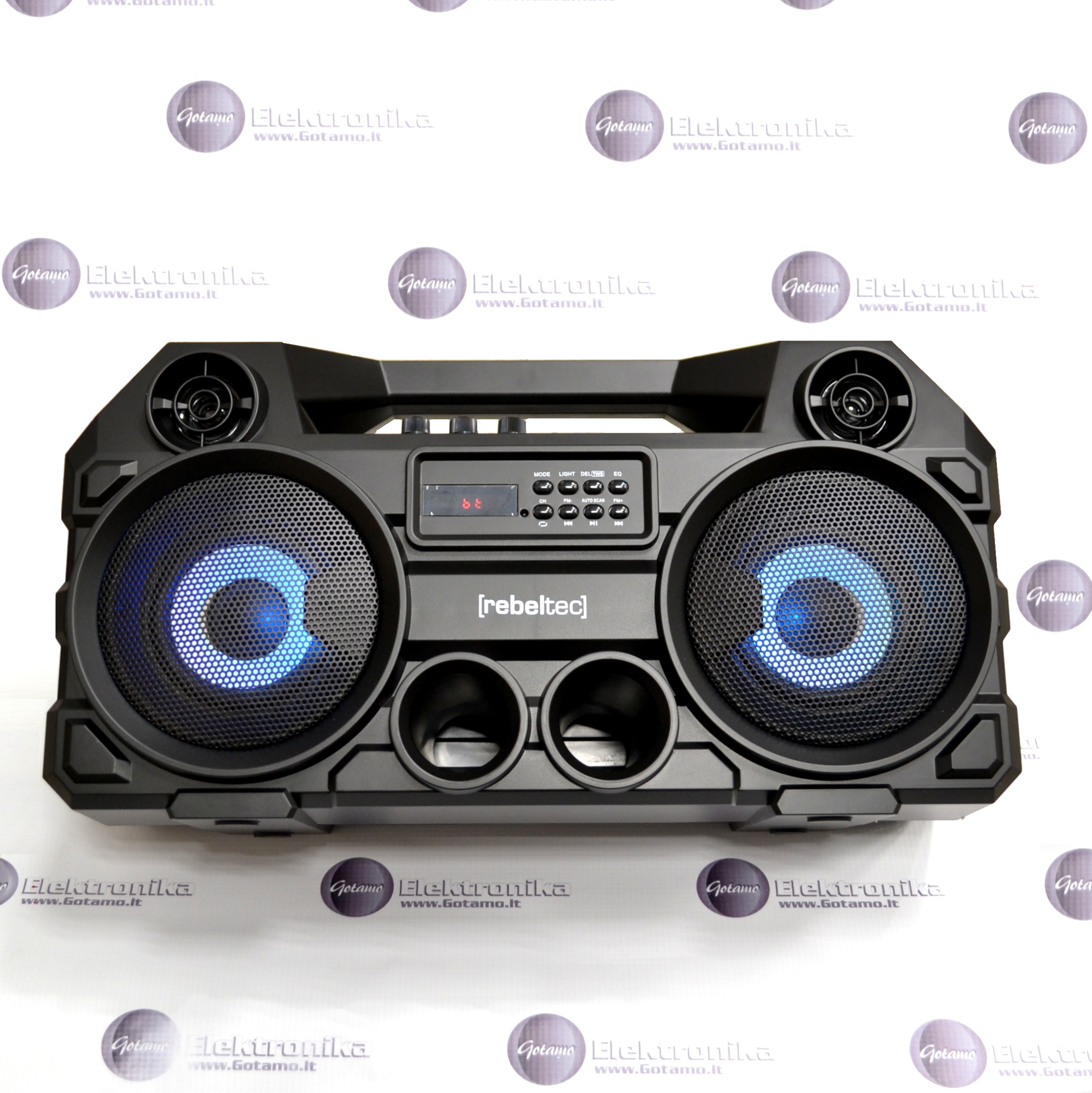 Bluetooth garsiakalbis kolonėlė RebelTec SoundBOX 465 juodos spalvos 2 RebelTec SoundBOX 465 juodos spalvos garsiakalbis 2