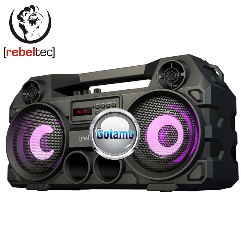 Bluetooth garsiakalbis kolonėlė RebelTec SoundBOX 465 juodos spalvos 5 RebelTec SoundBOX 465 juodos spalvos garsiakalbis 5