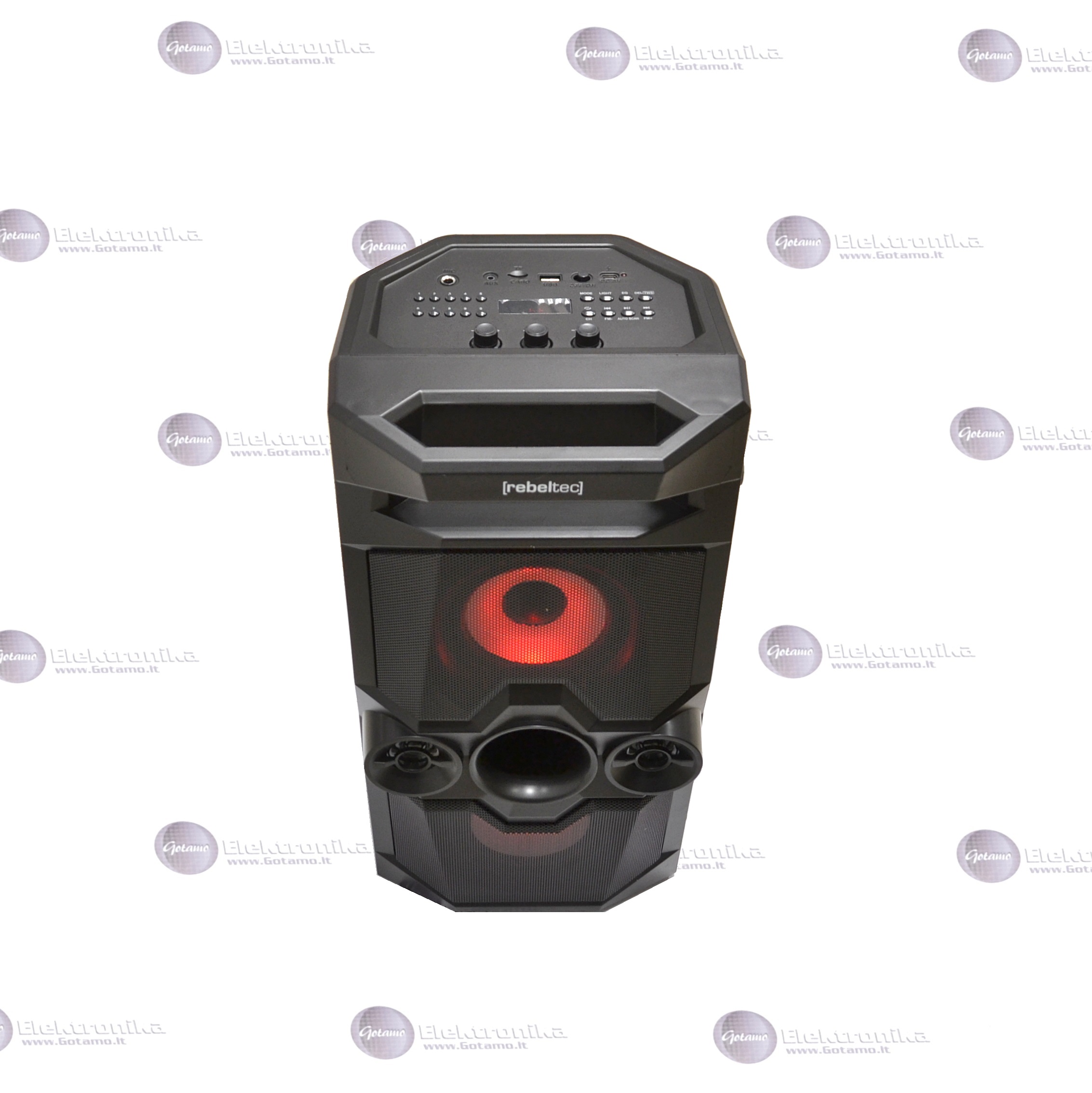 Bluetooth garsiakalbis kolonėlė RebelTec SoundBOX 480 juodos spalvos 4 RebelTec SoundBOX 480 juodos spalvos garsiakalbis 4