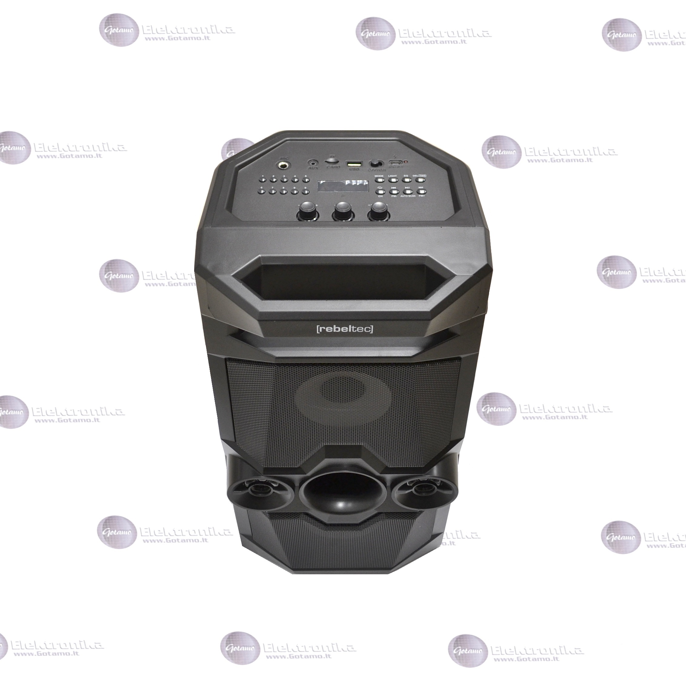 Bluetooth garsiakalbis kolonėlė RebelTec SoundBOX 480 juodos spalvos 2 RebelTec SoundBOX 480 juodos spalvos garsiakalbis 2