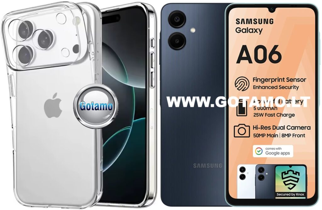 Priedas Samsung Galaxy A06 / A06 5G skaidrus spalvos