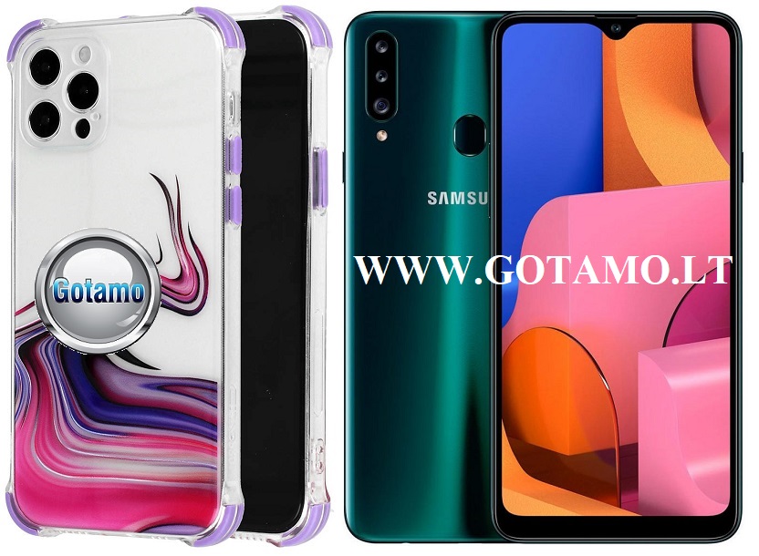 ColorWave dėklas Samsung Galaxy A20s violetinės spalvos