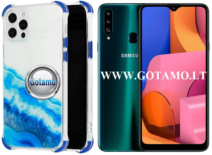 ColorWave dėklas Samsung Galaxy A20s žydros spalvos