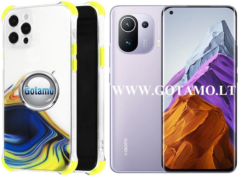 ColorWave dėklas nugarėlė Xiaomi Mi 11, Xiaomi Mi 11 Pro telefonams geltonos spalvos