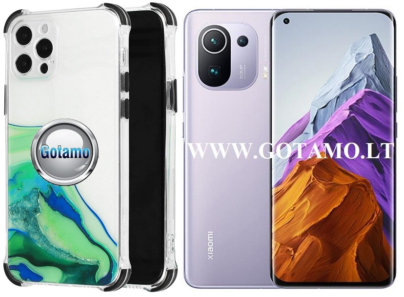 ColorWave dėklas nugarėlė Xiaomi Mi 11, Xiaomi Mi 11 Pro telefonams žalios spalvos