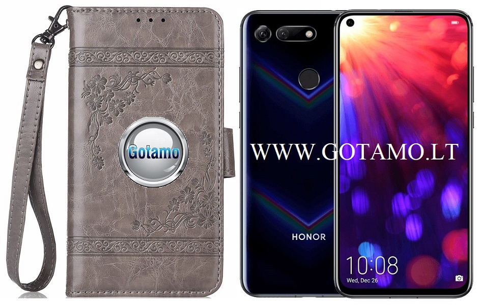 Corinth dėklas Huawei Honor View 20 mobiliesiems telefonams pilkos spalvos