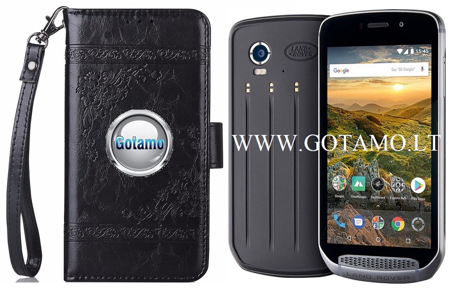 Corinth dėklas Land Rover Explore telefonui juodos spalvos