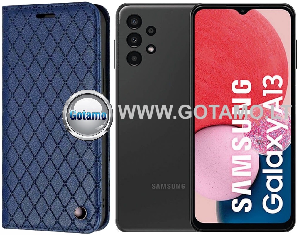 Dalton magnetinis dėklas Samsung Galaxy A13 mėlynos spalvos
