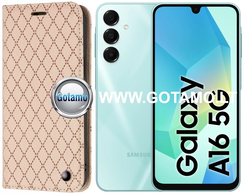 Dalton magnetinis dėklas Samsung Galaxy A16 smėlio spalvos