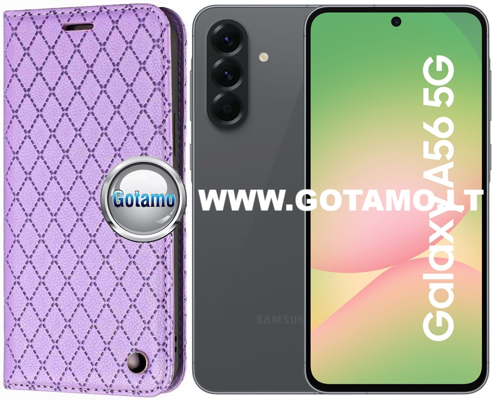 Dalton magnetinis dėklas Samsung Galaxy A56 violetinės spalvos