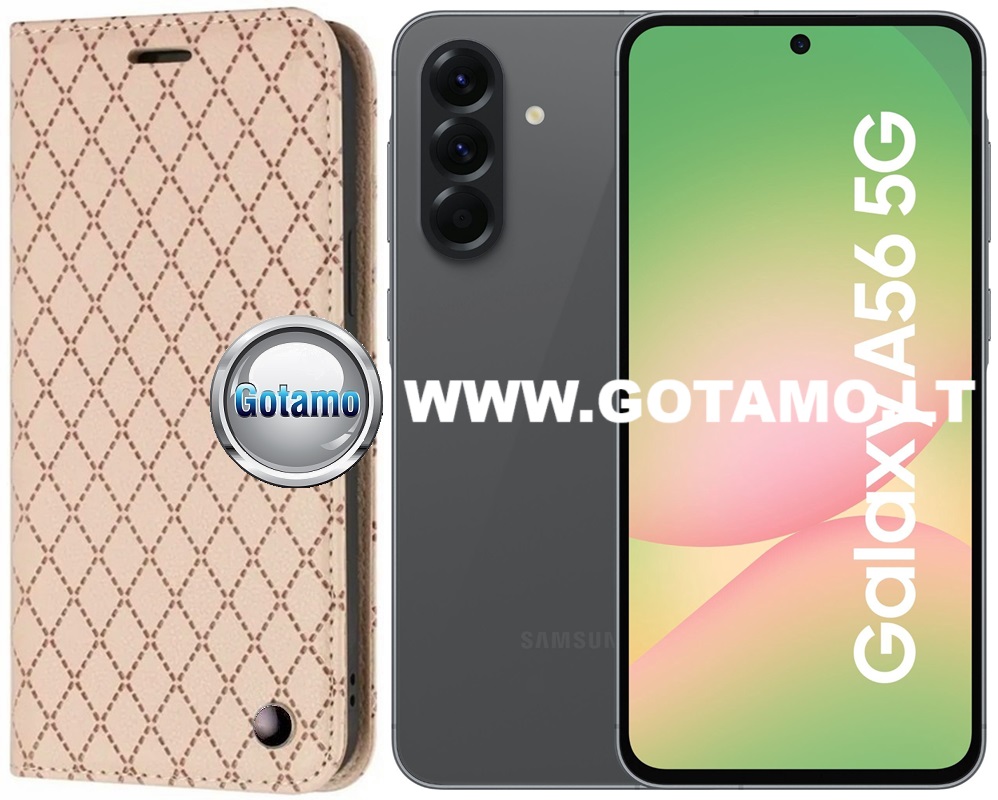 Dalton magnetinis dėklas Samsung Galaxy A56 smėlio spalvos