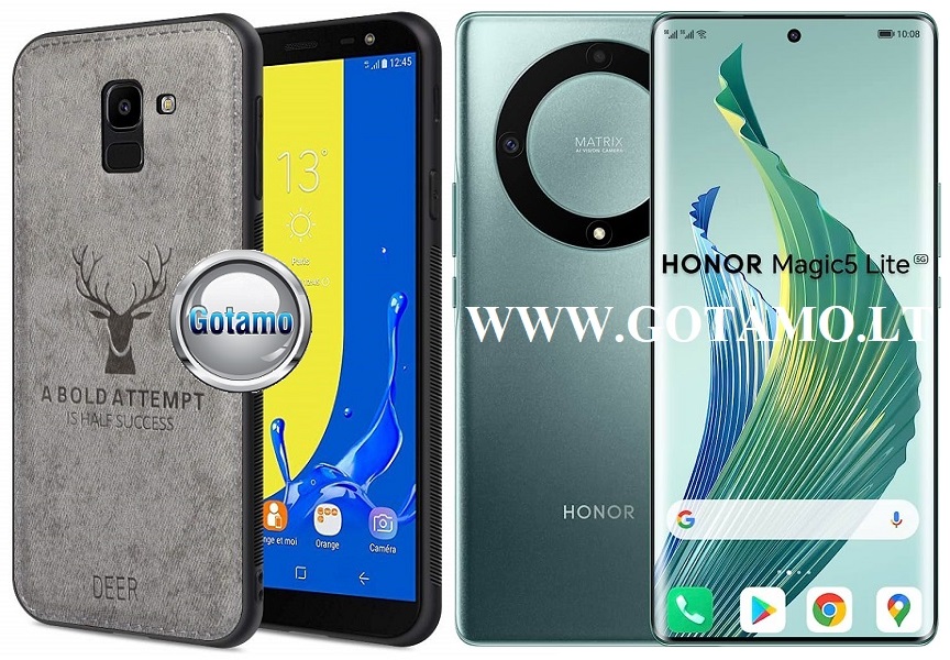 Deer dėklas nugarėlė Honor Magic 5 Lite, Honor X9a mobiliesiems telefonams pilkos spalvos