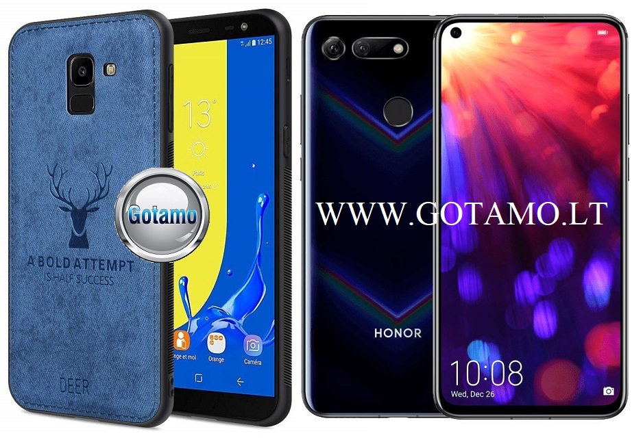 Deer dėklas nugarėlė Huawei Honor View 20 mobiliajam telefonui mėlynos spalvos
