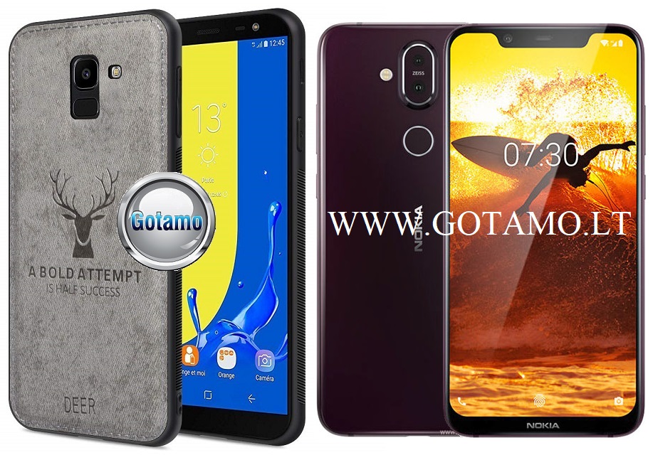 Deer dėklas nugarėlė Nokia 8.1 pilka