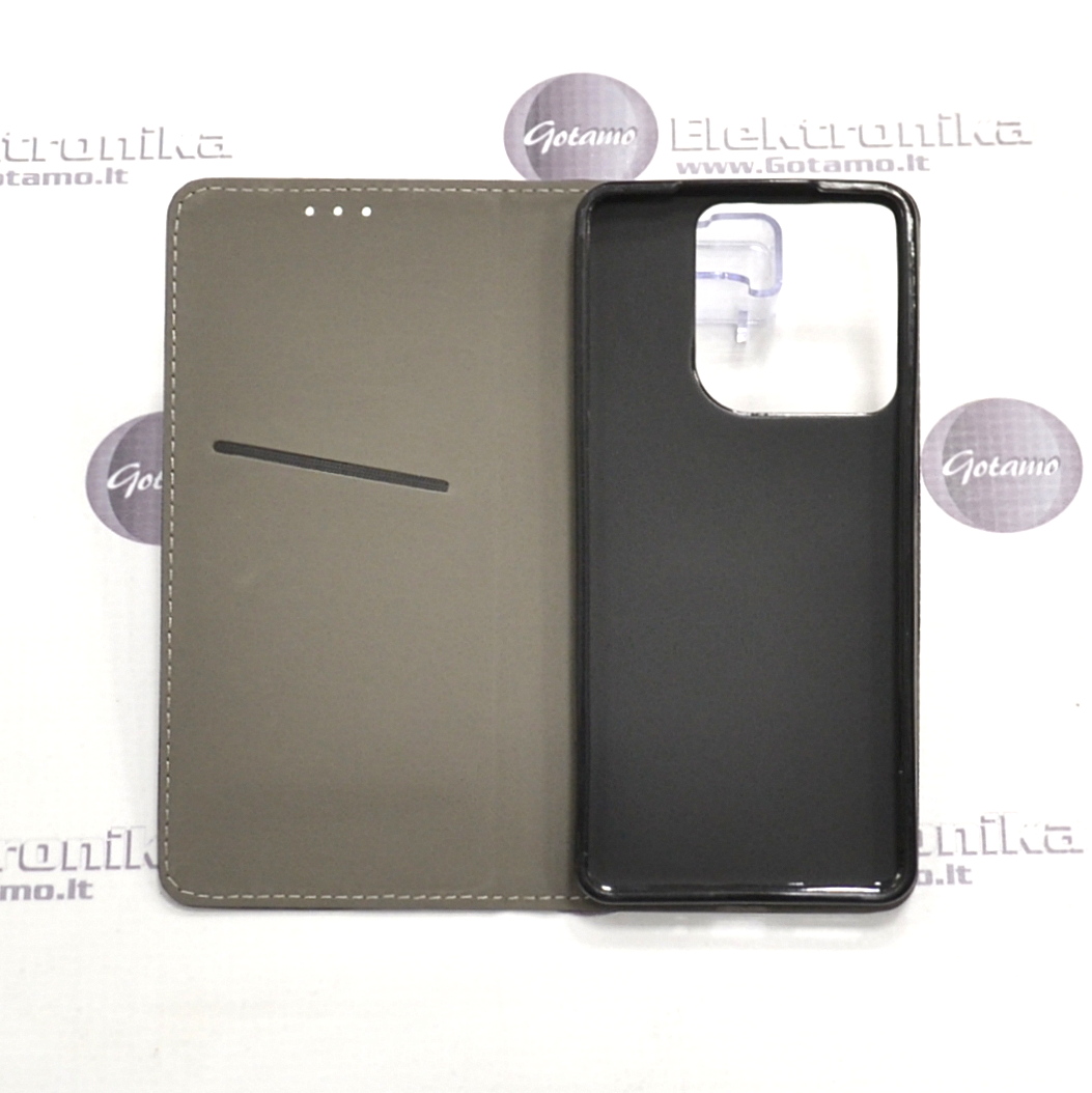 Dėklas knygutė Re-Grid magnetinis – Motorola Moto G86 / Moto G86 Power, juodos spalvos 4 Dėklas knygutė Re-Grid magnetinis Motorola Moto G86 – 4 nuotrauka