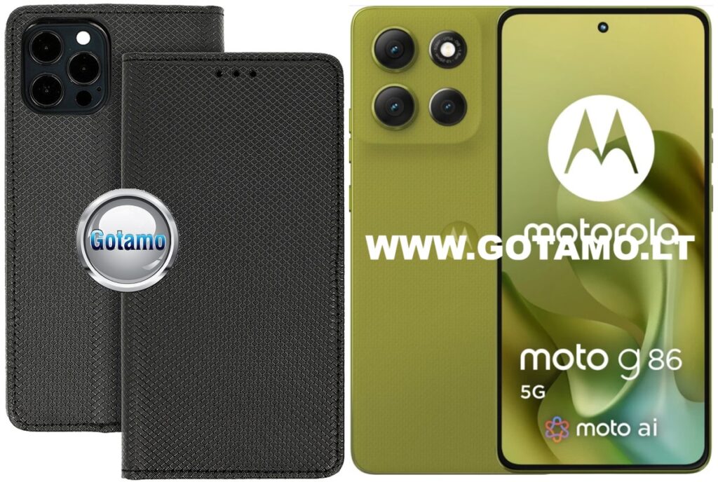 Dėklas knygutė Re-Grid magnetinis Motorola Moto G86