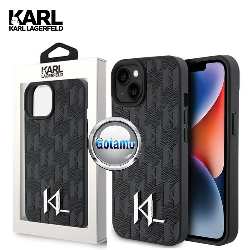 Karl lagerfeld style2 hot stamp monogram Apple iPhone 15