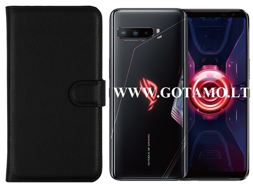Diary Mate dėklas Asus ROG Phone 3 juodos spalvos