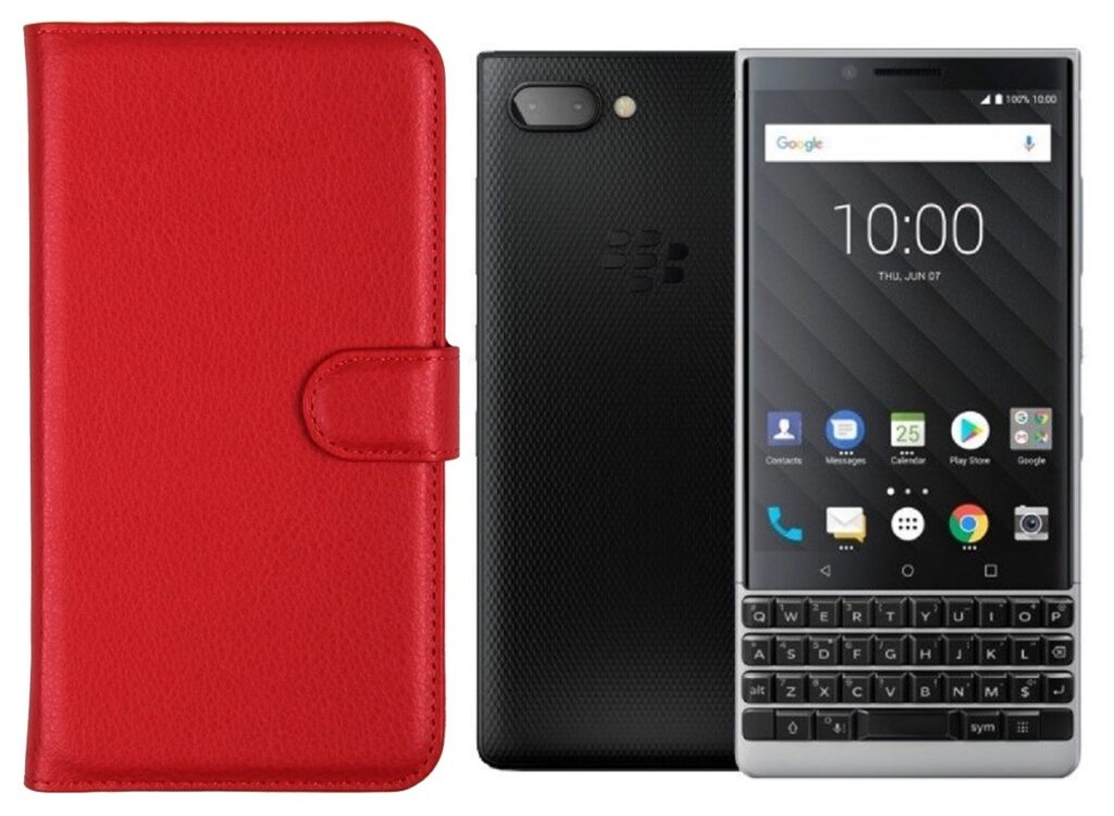 Diary Mate dėklas BlackBerry KEY2 raudonos spalvos