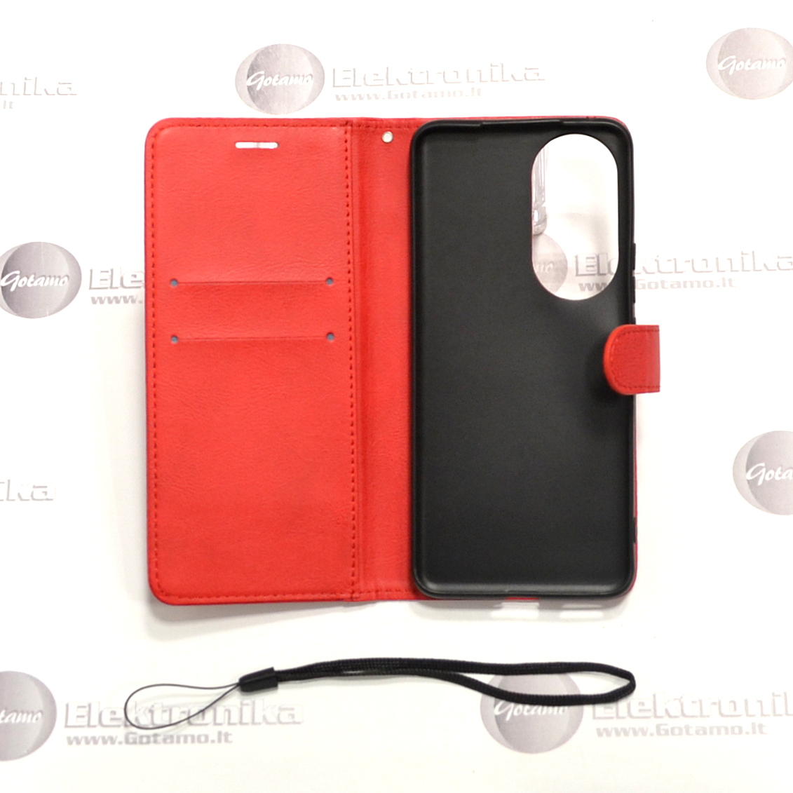 Diary Mate dėklas Honor 90 telefonui raudonos spalvos 4 Diary Mate dėklas Honor 90 telefonui raudonos spalvos - Image 4