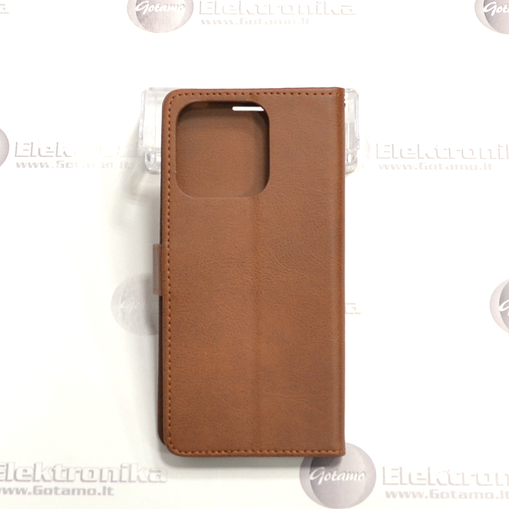 Diary Mate dėklas Honor X8a telefonui rudos spalvos 3 Diary Mate dėklas Honor X8a telefonui rudos spalvos - Image 3