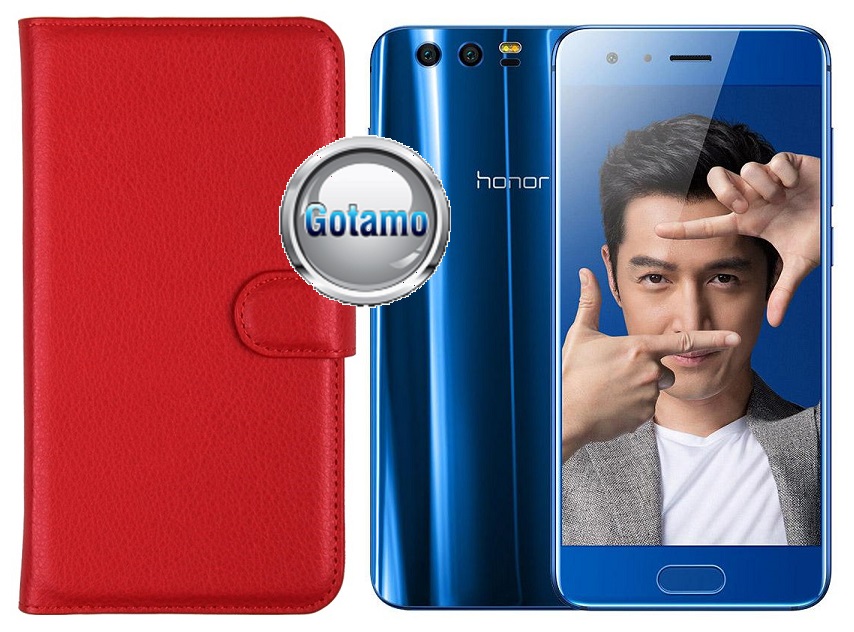 Diary Mate dėklas Huawei Honor 9 telefonams raudonos spalvos