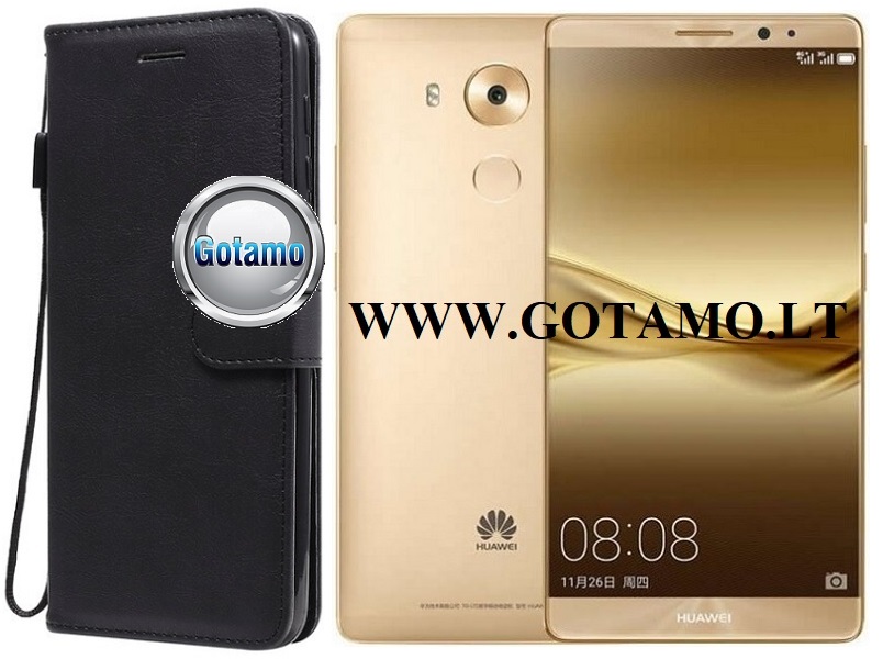 Diary Mate dėklas Huawei Mate 8 mobiliajam telefonui juodos spalvos