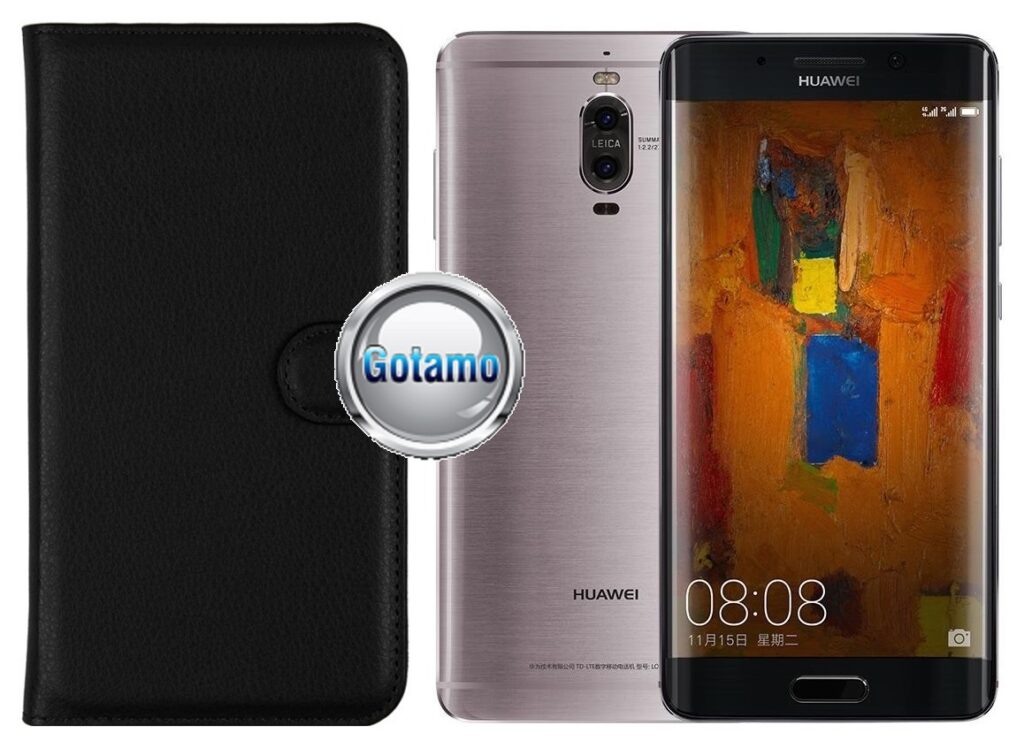 Diary Mate dėklas Huawei Mate 9 Pro telefonams juodos spalvos