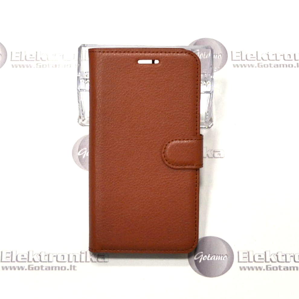 Diary Mate dėklas Huawei P9 telefonams rudos spalvos 4 Diary Mate dėklas Huawei P9 telefonams rudos spalvos - Image 4