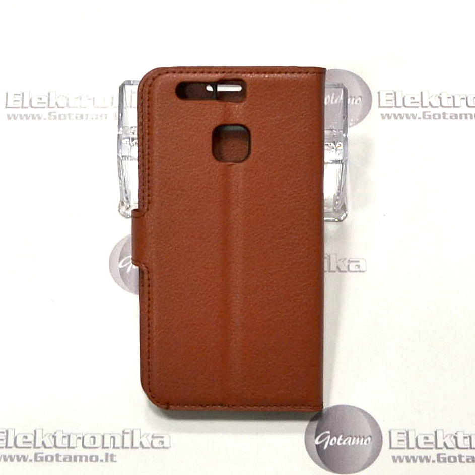 Diary Mate dėklas Huawei P9 telefonams rudos spalvos 5 Diary Mate dėklas Huawei P9 telefonams rudos spalvos - Image 5