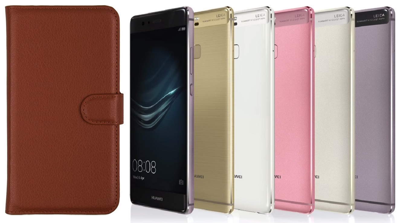 Diary Mate dėklas Huawei P9 telefonams rudos spalvos 1 Diary Mate dėklas Huawei P9 telefonams rudos spalvos