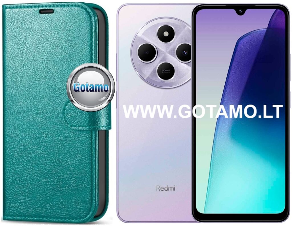 Diary Mate dėklas-knygutė Xiaomi Redmi 14C / Poco C75 telefonui (smaragdo žalios spalvos)